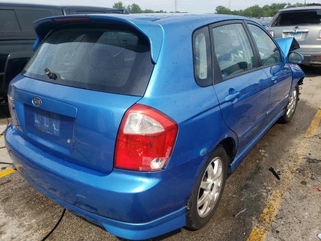 KNAFE161955121926 - 2005 KIA SPECTRA5 BLUE photo 4