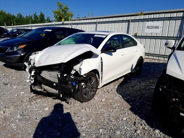 3KPF34AD9ME288219 - 2021 KIA FORTE GT L WHITE photo 2