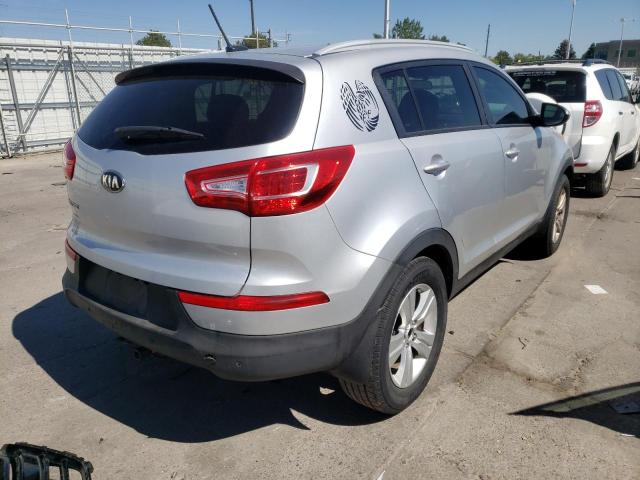 KNDPB3A20D7423278 - 2013 KIA SPORTAGE B SILVER photo 4