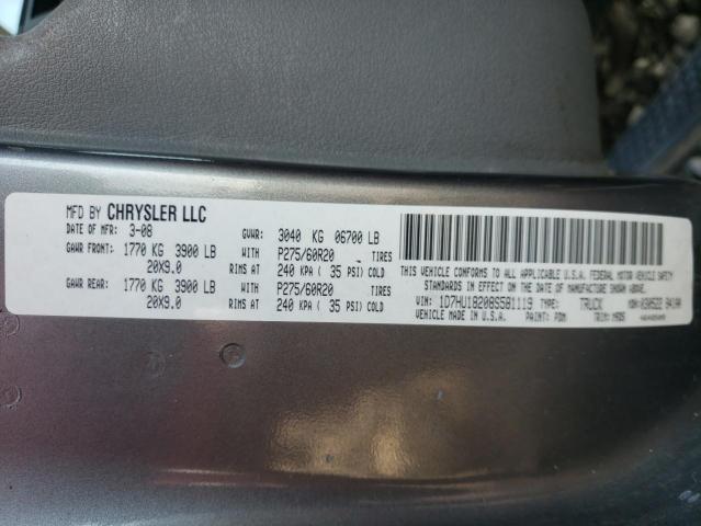 1D7HU18208S581119 - 2008 DODGE RAM 1500 ST  photo 10