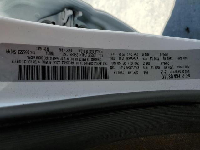 1C6SRFJT4LN178888 - 2020 RAM 1500 LARAM WHITE photo 10