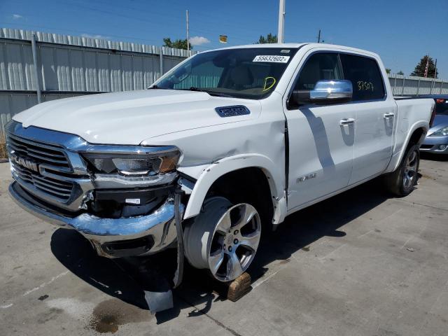 1C6SRFJT4LN178888 - 2020 RAM 1500 LARAM WHITE photo 2