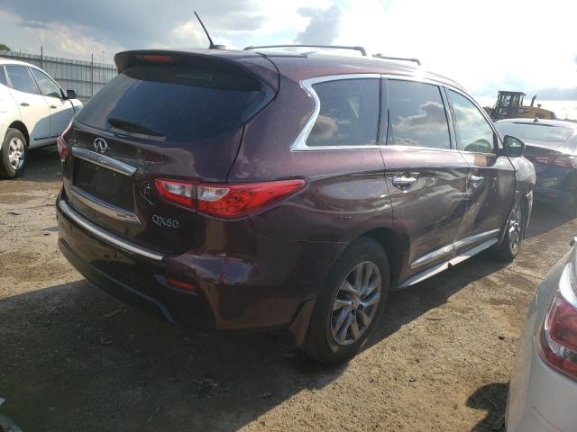 5N1AL0MMXEC539848 - 2014 INFINITI QX60 BURGUNDY photo 4