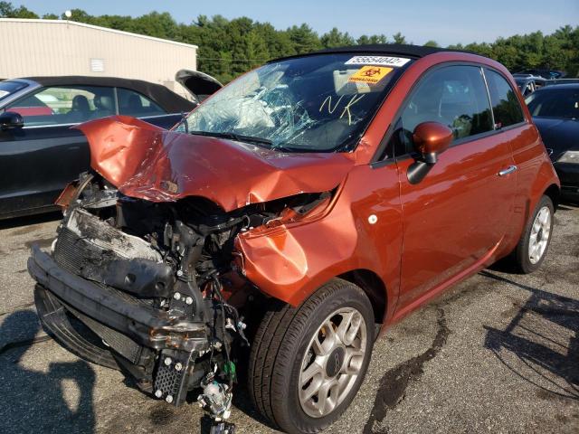 3C3CFFDR2FT504119 - 2015 FIAT 500 POP ORANGE photo 2