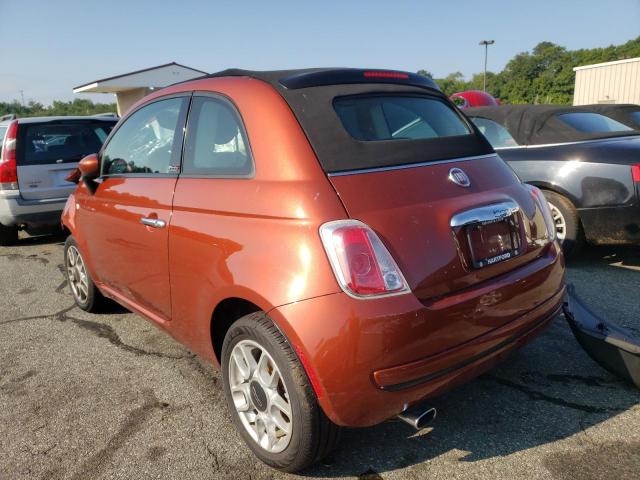 3C3CFFDR2FT504119 - 2015 FIAT 500 POP ORANGE photo 3