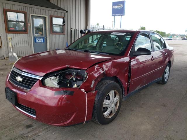 1G1ZS58F17F149525 - 2007 CHEVROLET MALIBU LS MAROON photo 2