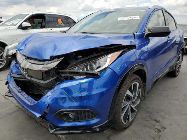 3CZRU5H11KG711446 - 2019 HONDA HR-V SPORT BLUE photo 2