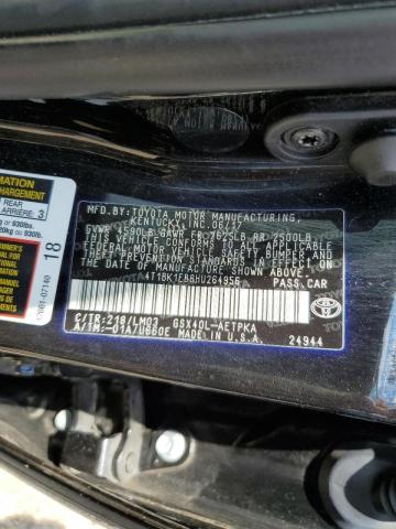 4T1BK1EB6HU264956 - 2017 TOYOTA AVALON XLE BLACK photo 10