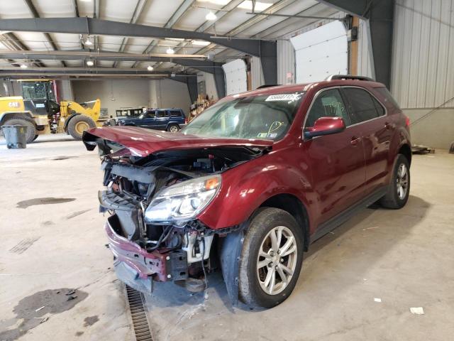 2GNFLFEK1H6170120 - 2017 CHEVROLET EQUINOX LT BURGUNDY photo 2