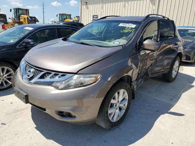 JN8AZ1MUXEW416367 - 2014 NISSAN MURANO BROWN photo 2