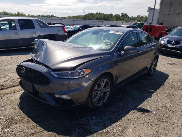 3FA6P0VP6HR393421 - 2017 FORD FUSION SPO GRAY photo 2