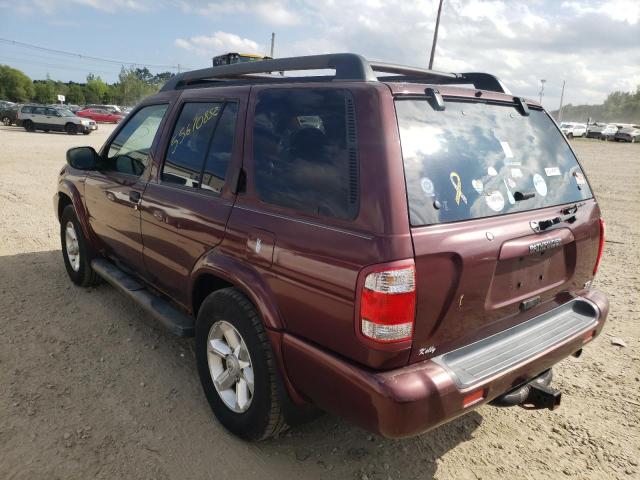 JN8DR09Y93W824939 - 2003 NISSAN PATHFINDER MAROON photo 3