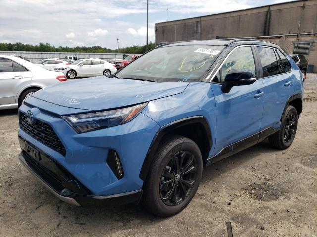 2T3E6RFV1NW030168 - 2022 TOYOTA RAV4 XSE BLUE photo 2