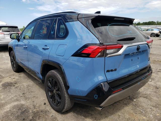 2T3E6RFV1NW030168 - 2022 TOYOTA RAV4 XSE BLUE photo 3