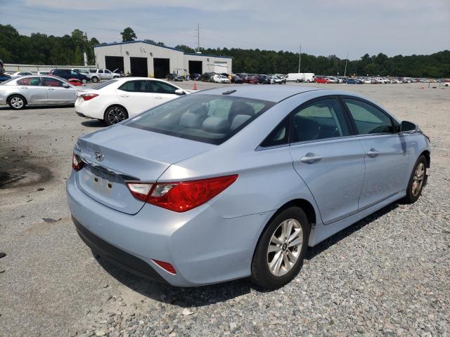 5NPEB4AC0EH915005 - 2014 HYUNDAI SONATA GLS SILVER photo 4