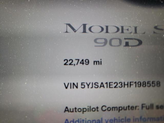 5YJSA1E23HF198558 - 2017 TESLA MODEL S Կարմիր լուսանկար 8