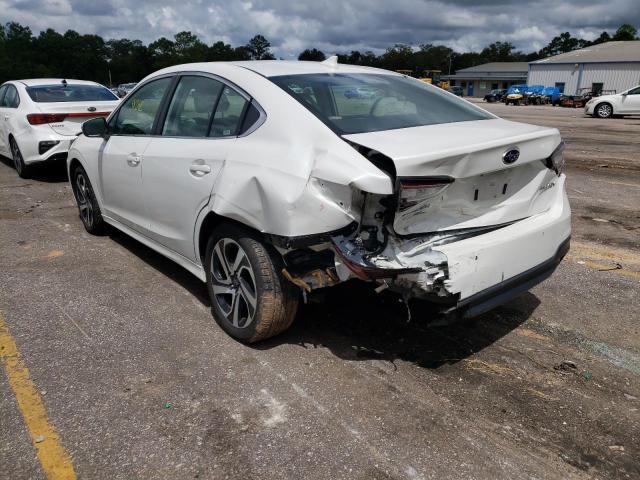 4S3BWAN60M3013605 - 2021 SUBARU LEGACY LIM WHITE photo 3