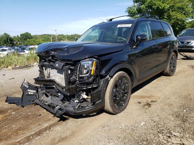 5XYP5DHC2NG243767 - 2022 KIA TELLURIDE BLACK photo 2