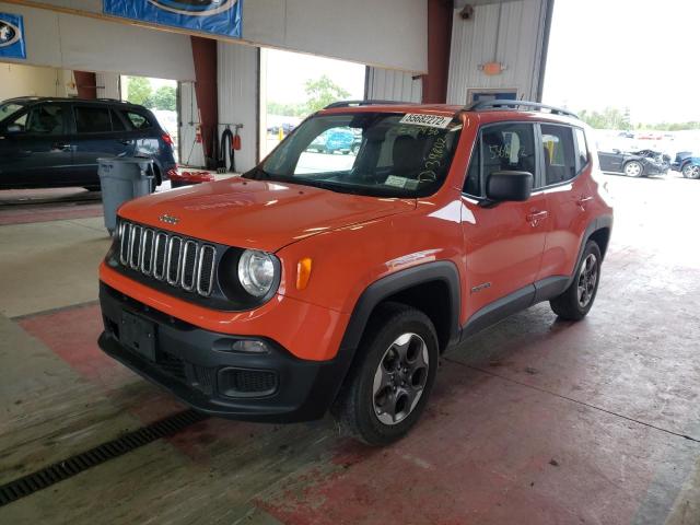 ZACCJBAB1HPE67956 - 2017 JEEP RENEGADE S 橙色 照片 2