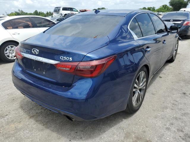 JN1EV7AP8JM354888 - 2018 INFINITI Q50 LUXE BLUE photo 4