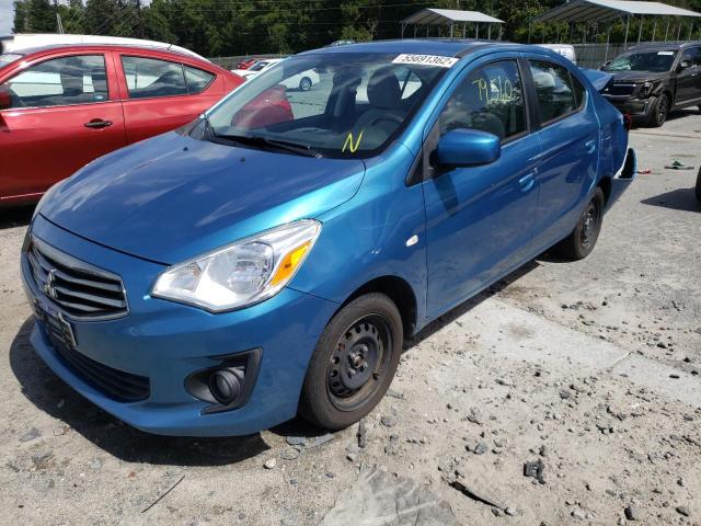 ML32F3FJ7HHF18215 - 2017 MITSUBISHI MIRAGE G4 BLUE photo 2