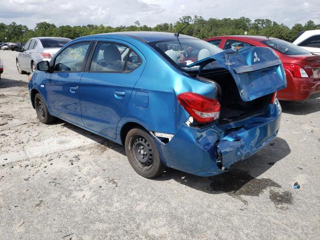 ML32F3FJ7HHF18215 - 2017 MITSUBISHI MIRAGE G4 BLUE photo 3