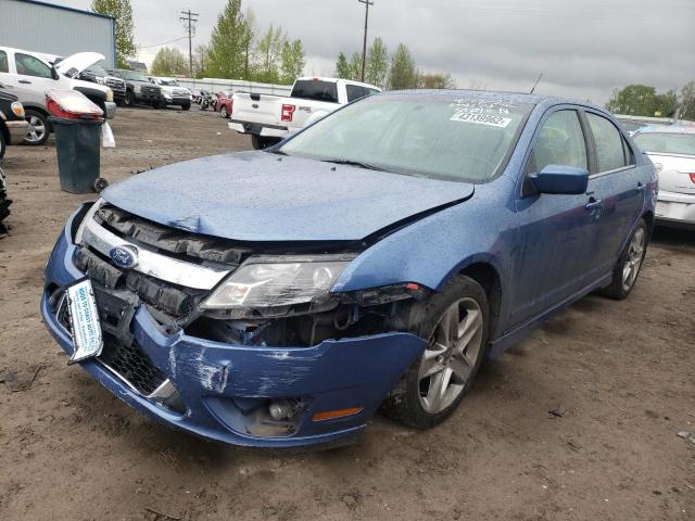 3FAHP0DC8AR305210 - 2010 FORD FUSION SPO BLUE photo 2