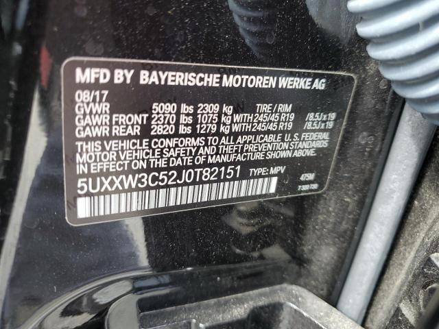 5UXXW3C52J0T82151 - 2018 BMW X4 XDRIVE2 BLACK photo 10