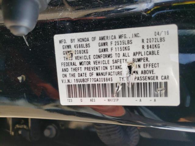 19UUB2F77GA009845 - 2016 ACURA TLX ADVANC BLACK photo 10