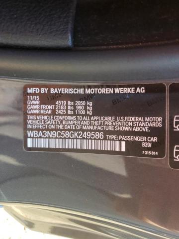 WBA3N9C58GK249586 - 2016 BMW 428 XI  photo 10