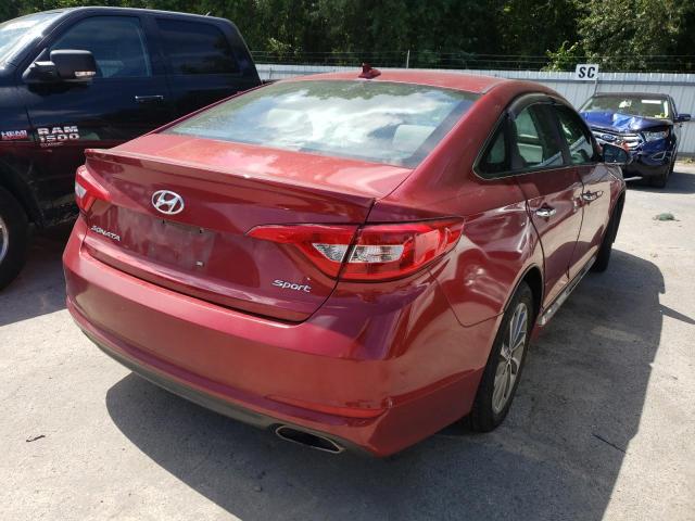 5NPE34AF4GH365768 - 2016 HYUNDAI SONATA SPO RED photo 4