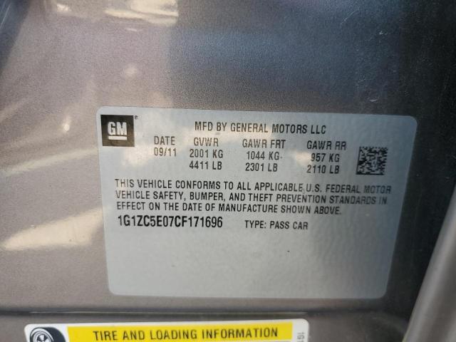 1G1ZC5E07CF171696 - 2012 CHEVROLET MALIBU 1LT  照片 10