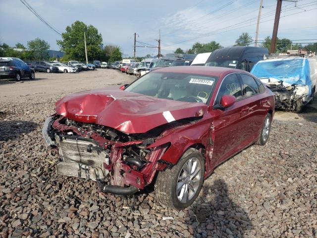 1HGCV1F11JA166786 - 2018 HONDA ACCORD LX MAROON photo 2