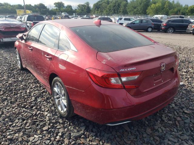 1HGCV1F11JA166786 - 2018 HONDA ACCORD LX MAROON photo 3