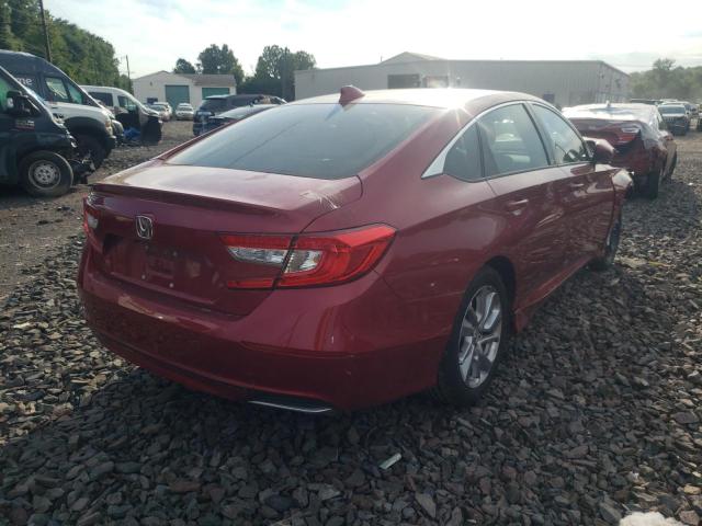 1HGCV1F11JA166786 - 2018 HONDA ACCORD LX MAROON photo 4