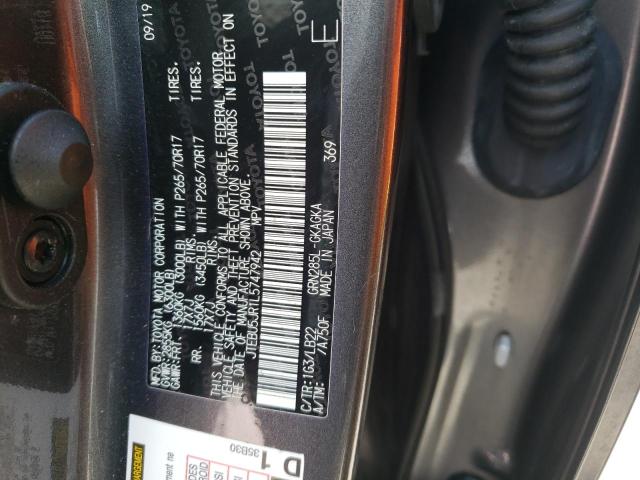 JTEBU5JR1L5747942 - 2020 TOYOTA 4RUNNER SR5/SR5 PREMIUM  照片 10