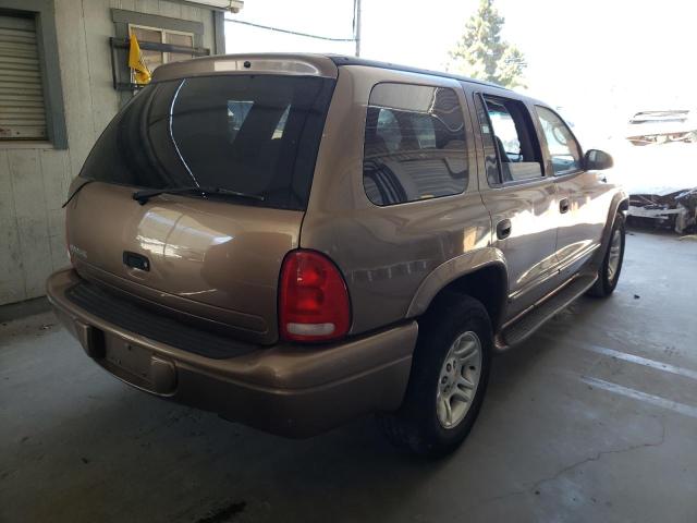 1B4HR28N91F519466 - 2001 DODGE DURANGO BROWN photo 4