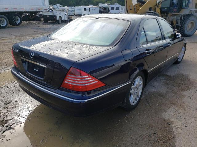 WDBNG70J73A368451 - 2003 MERCEDES-BENZ S 430 BLUE photo 4