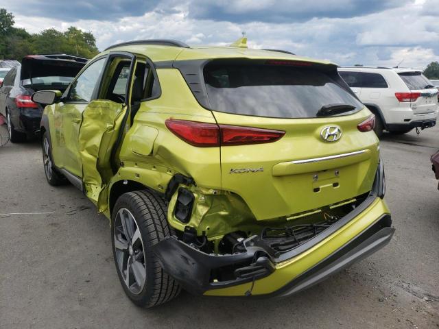 KM8K53A53KU204448 - 2019 HYUNDAI KONA ULTIM GREEN photo 3