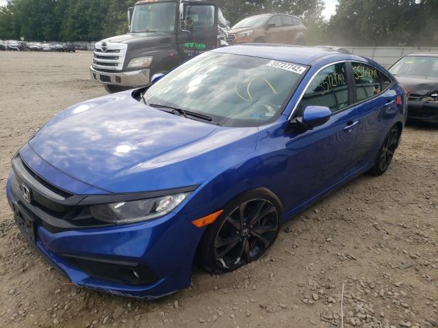 2HGFC2F88MH500680 - 2021 HONDA CIVIC SPOR BLUE photo 2