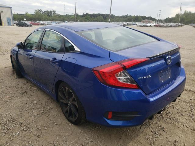 2HGFC2F88MH500680 - 2021 HONDA CIVIC SPOR BLUE photo 3