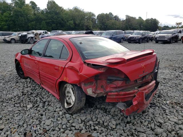 1G2NE52F72C214625 - 2002 PONTIAC GRAND AM S RED photo 3