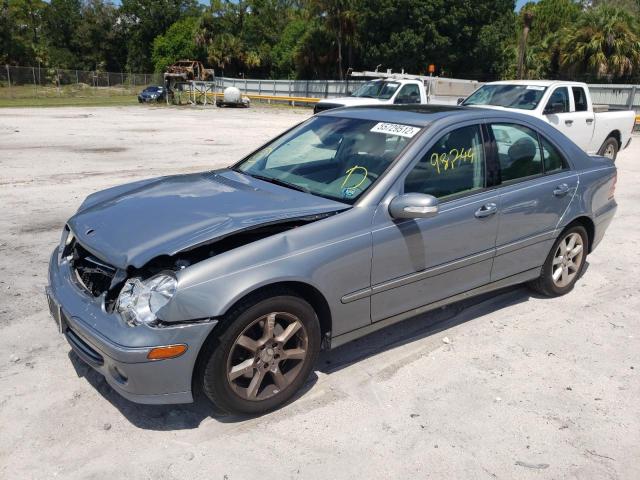 WDBRF92H27F935068 - 2007 MERCEDES-BENZ C 280 4MAT BLUE photo 2