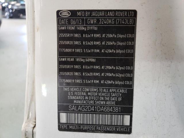SALAG2D41DA684381 - 2013 LAND ROVER LR4 თეთრი ფოტო 10