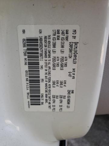 1A8HX582X7F586711 - 2007 CHRYSLER ASPEN LIMI WHITE photo 10