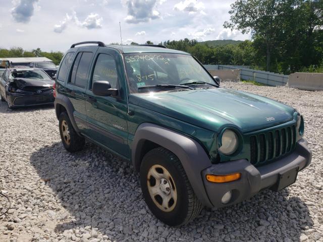 1J4GL48K14W202667 - 2004 JEEP LIBERTY SP GREEN photo 1