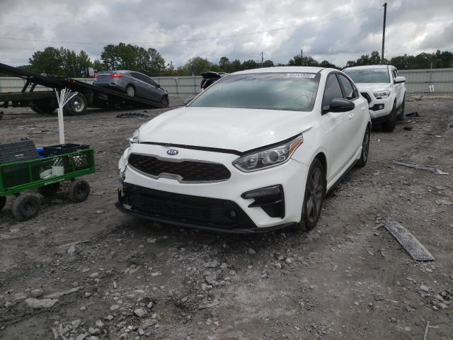 3KPF34AD6ME395129 - 2021 KIA FORTE GT L WHITE photo 2