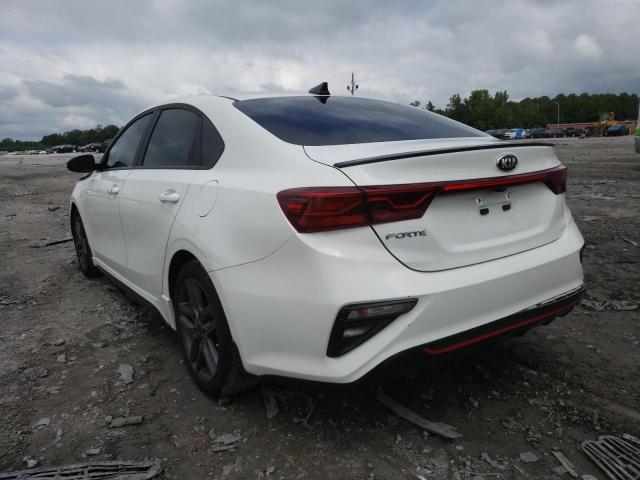 3KPF34AD6ME395129 - 2021 KIA FORTE GT L WHITE photo 3