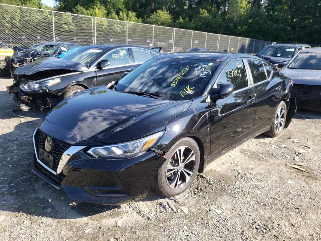 3N1AB8CV3LY224574 - 2020 NISSAN SENTRA SV BLACK photo 2