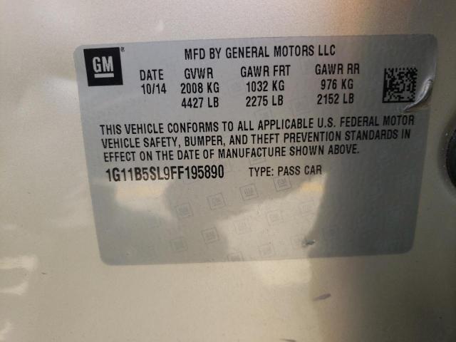 1G11B5SL9FF195890 - 2015 CHEVROLET MALIBU LS Qəhvəyi foto 10